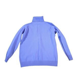 Woolovers Periwinkle Turtleneck Sweater Women Size S 100% Pure Wool Warm Fall